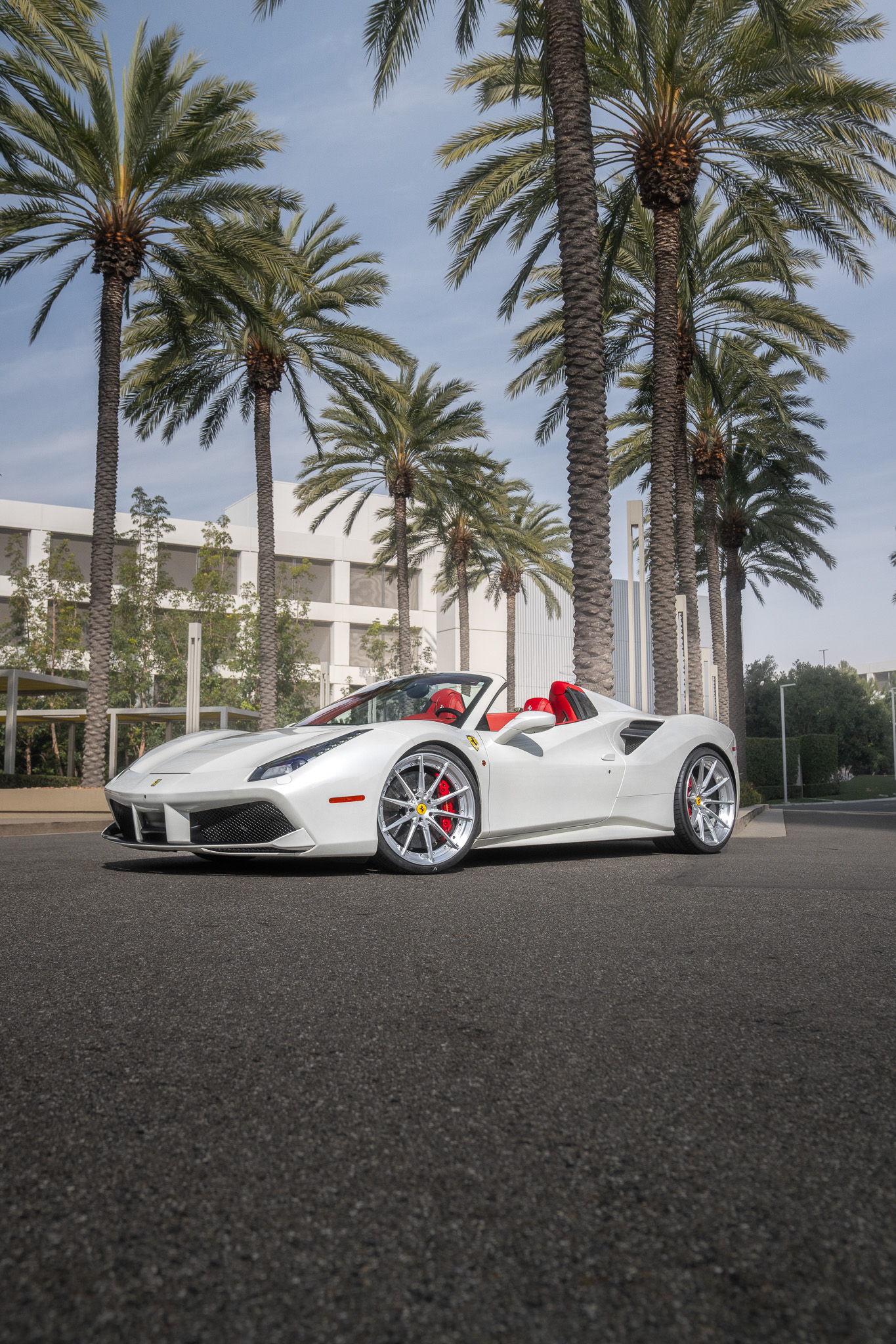Ferrari 488 Spider (Bianco Fuji White) for Rent | Orange County